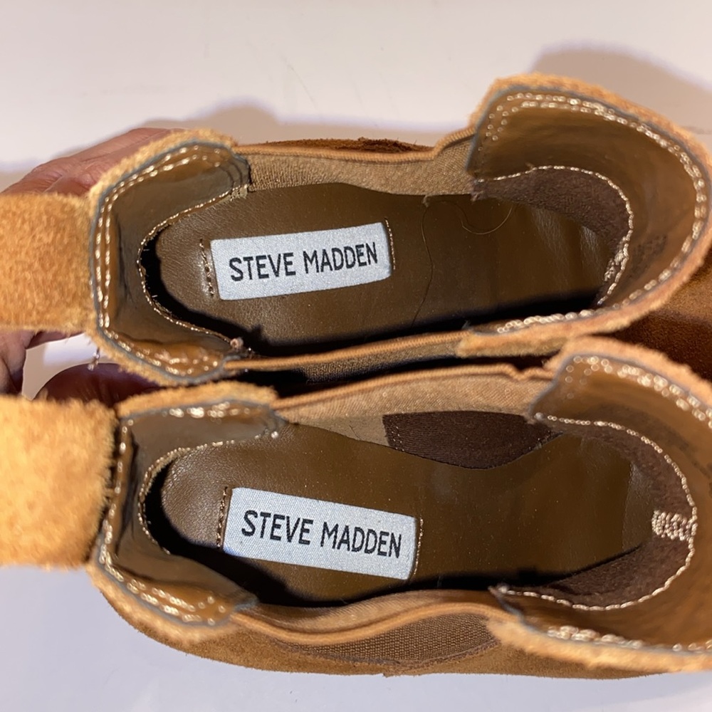 STEVE MADDEN, Style: ADDY, Leather Ankle Boots, Size: 6M, Color: Cognac - Picture 8 of 13